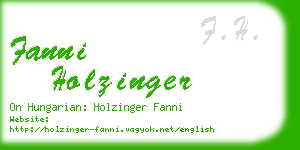 fanni holzinger business card